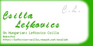 csilla lefkovics business card